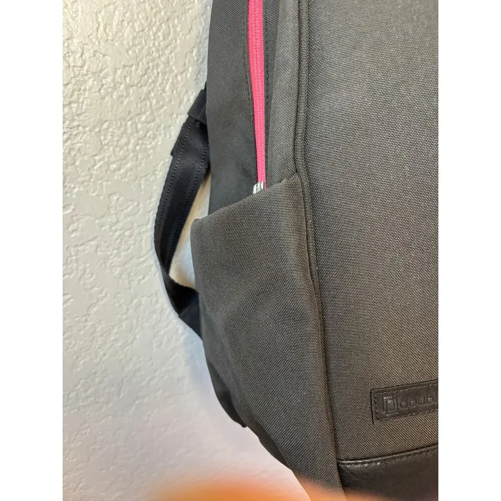 Doubletake Convertible Backpack Tennis Bag Black Pink Trim NWT